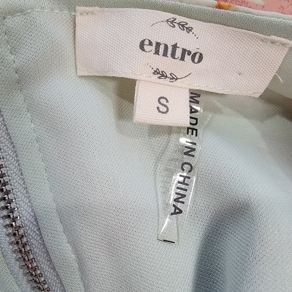 Entro Shift Dress Abstract print pastel earth tone neutrals Size Small - Picture 14 of 16